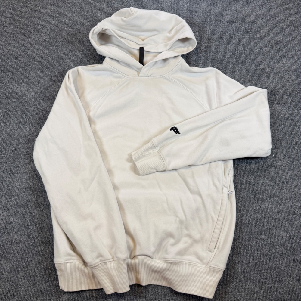 Fabletics Pullover Hoodie Cream Off White Size L Gorpcore Streetwear Athleisure